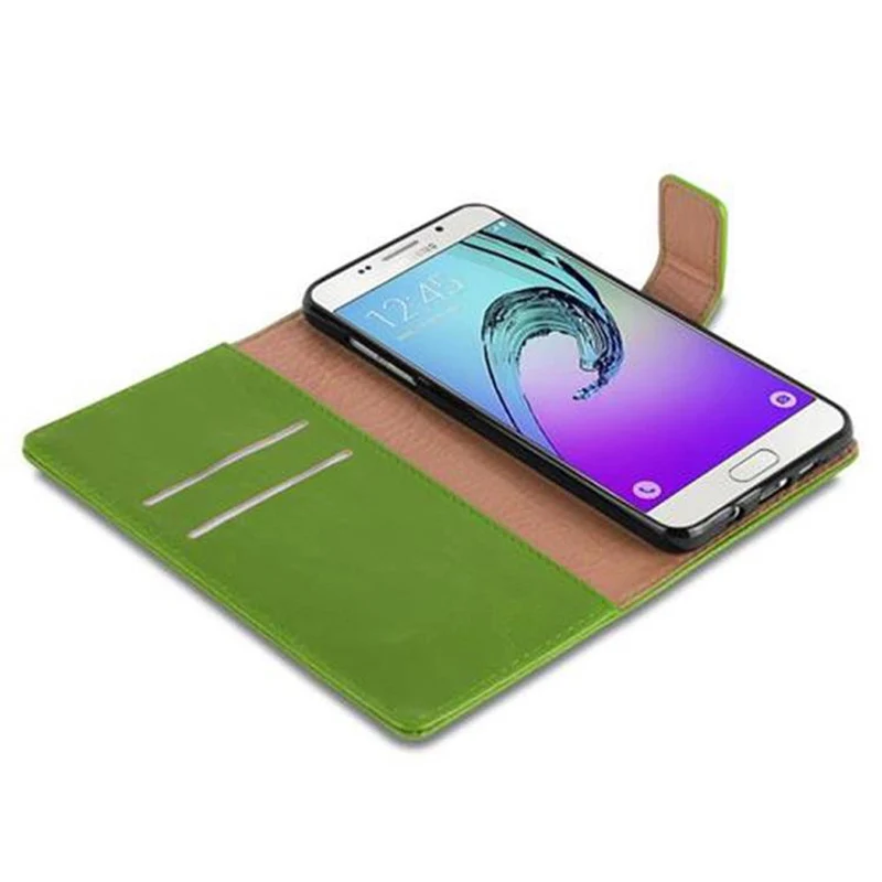Cadorabo Hülle kompatibel mit Samsung Galaxy A5 2016 Schutzhülle mit Magnetverschluss, Standfunktion und Kartenfach