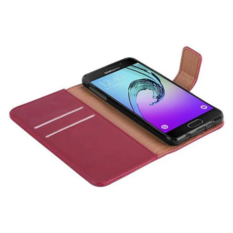 Cadorabo Hülle kompatibel mit Samsung Galaxy A3 2016 Schutzhülle mit Magnetverschluss, Standfunktion und Kartenfach