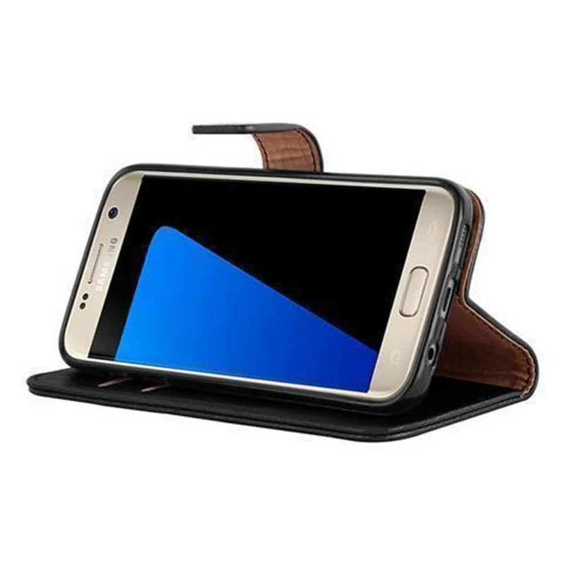 Cadorabo Hülle kompatibel mit Samsung Galaxy S7 Schutzhülle mit Magnetverschluss, Standfunktion und Kartenfach