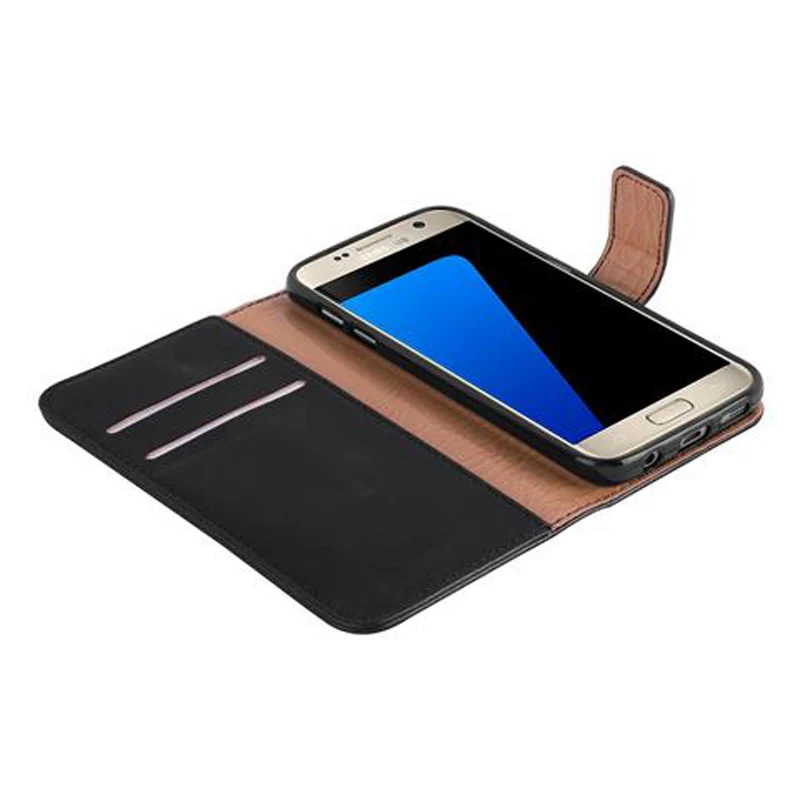 Cadorabo Hülle kompatibel mit Samsung Galaxy S7 Schutzhülle mit Magnetverschluss, Standfunktion und Kartenfach