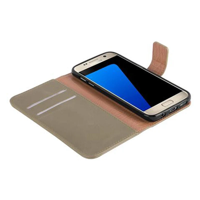 Cadorabo Hülle kompatibel mit Samsung Galaxy S7 Schutzhülle mit Magnetverschluss, Standfunktion und Kartenfach