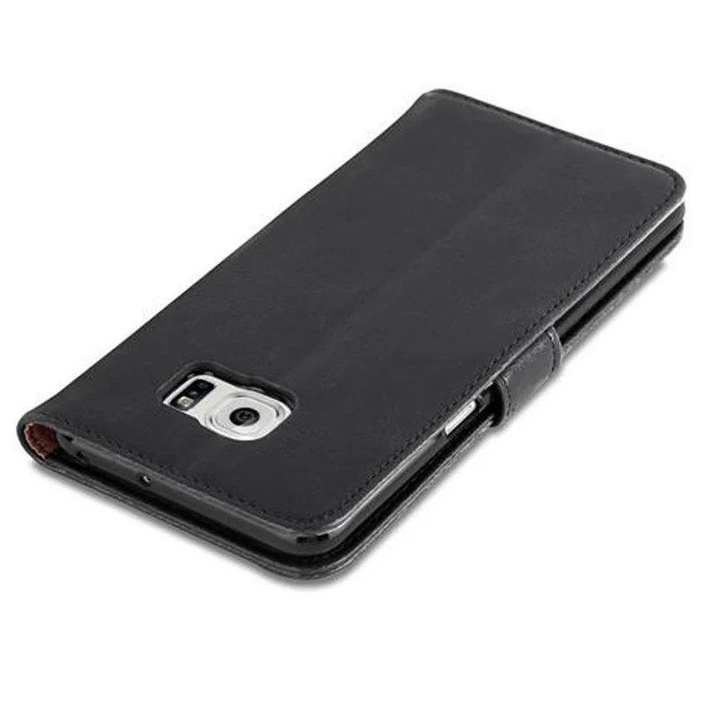 Cadorabo Hülle kompatibel mit Samsung Galaxy S6 EDGE PLUS Schutzhülle mit Magnetverschluss, Standfunktion und Kartenfach