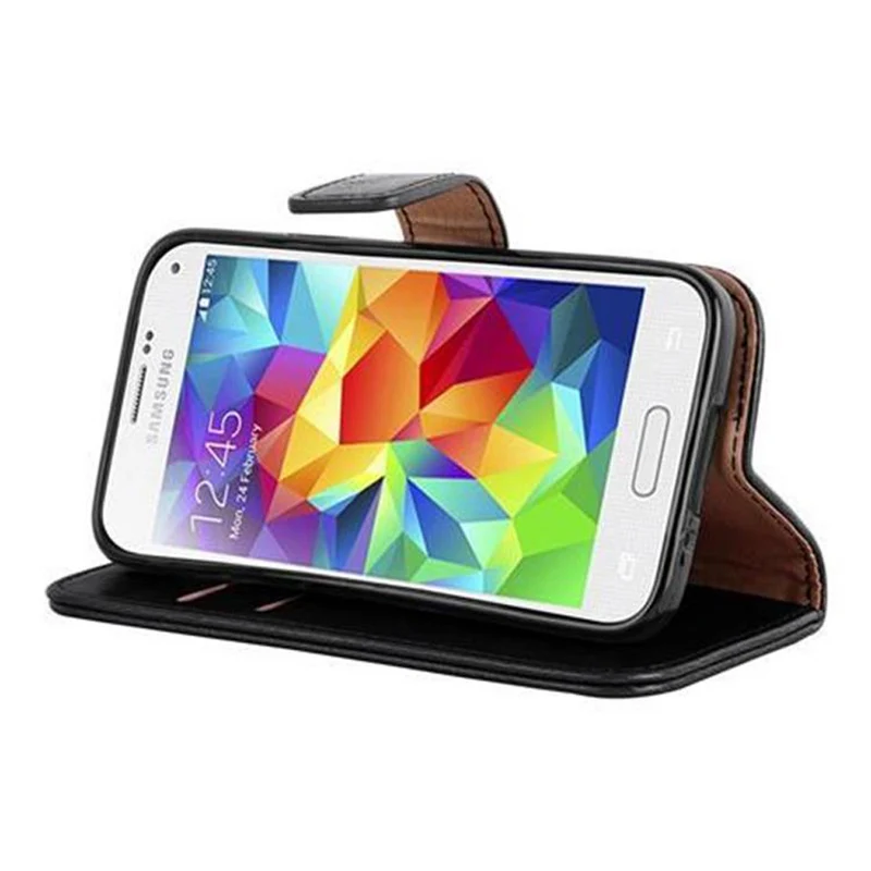 Cadorabo Hülle kompatibel mit Samsung Galaxy S5 MINI / S5 MINI DUOS Schutzhülle mit Magnetverschluss, Standfunktion und Kartenfach