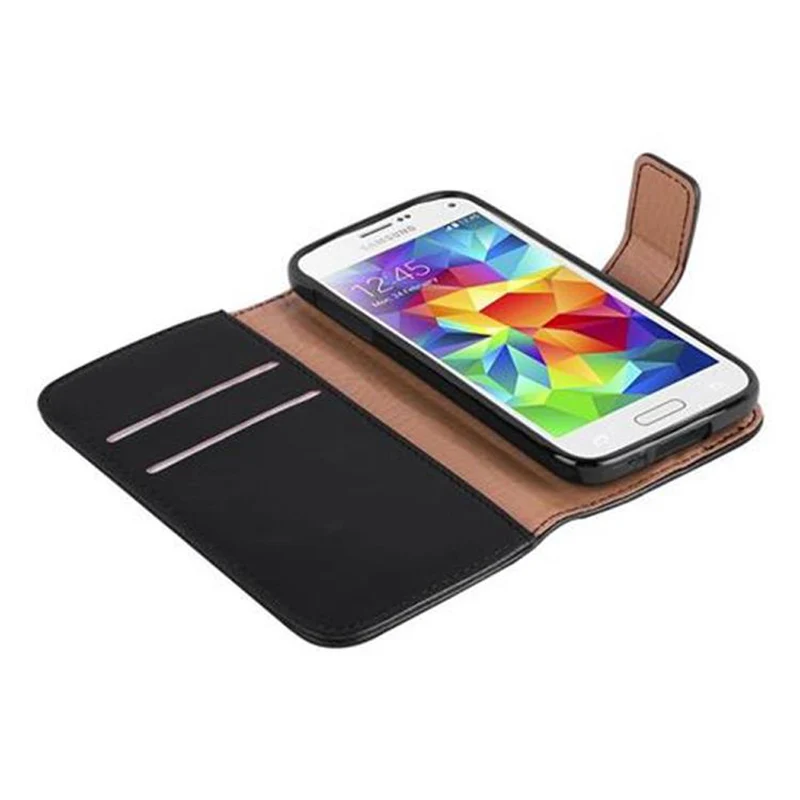 Cadorabo Hülle kompatibel mit Samsung Galaxy S5 MINI / S5 MINI DUOS Schutzhülle mit Magnetverschluss, Standfunktion und Kartenfach