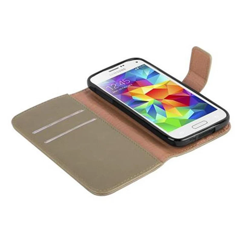 Cadorabo Hülle kompatibel mit Samsung Galaxy S5 MINI / S5 MINI DUOS Schutzhülle mit Magnetverschluss, Standfunktion und Kartenfach