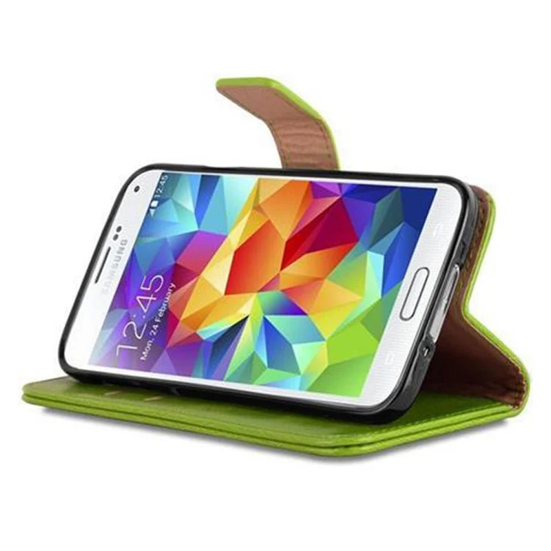 Cadorabo Hülle kompatibel mit Samsung Galaxy S5 / S5 NEO Schutzhülle mit Magnetverschluss, Standfunktion und Kartenfach