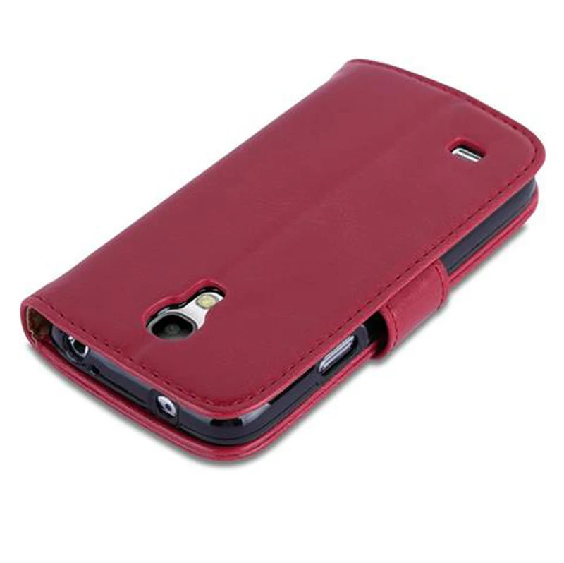 Cadorabo Hülle kompatibel mit Samsung Galaxy S4 MINI Schutzhülle mit Magnetverschluss, Standfunktion und Kartenfach