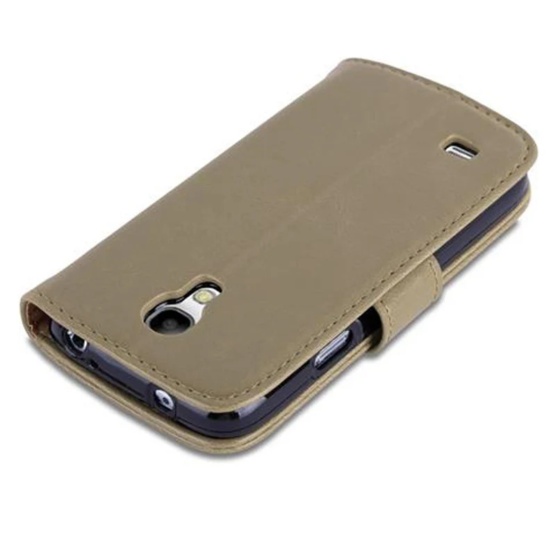 Cadorabo Hülle kompatibel mit Samsung Galaxy S4 MINI Schutzhülle mit Magnetverschluss, Standfunktion und Kartenfach