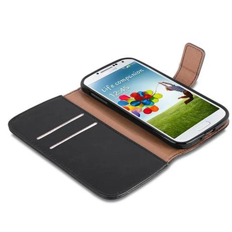 Cadorabo Hülle kompatibel mit Samsung Galaxy S4 Schutzhülle mit Magnetverschluss, Standfunktion und Kartenfach