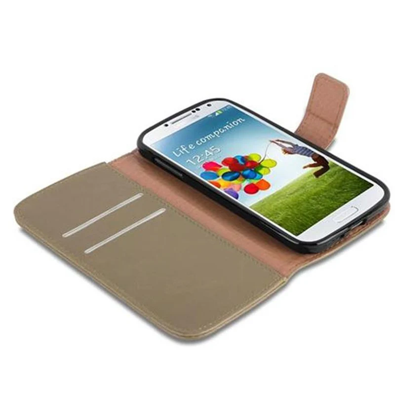 Cadorabo Hülle kompatibel mit Samsung Galaxy S4 Schutzhülle mit Magnetverschluss, Standfunktion und Kartenfach