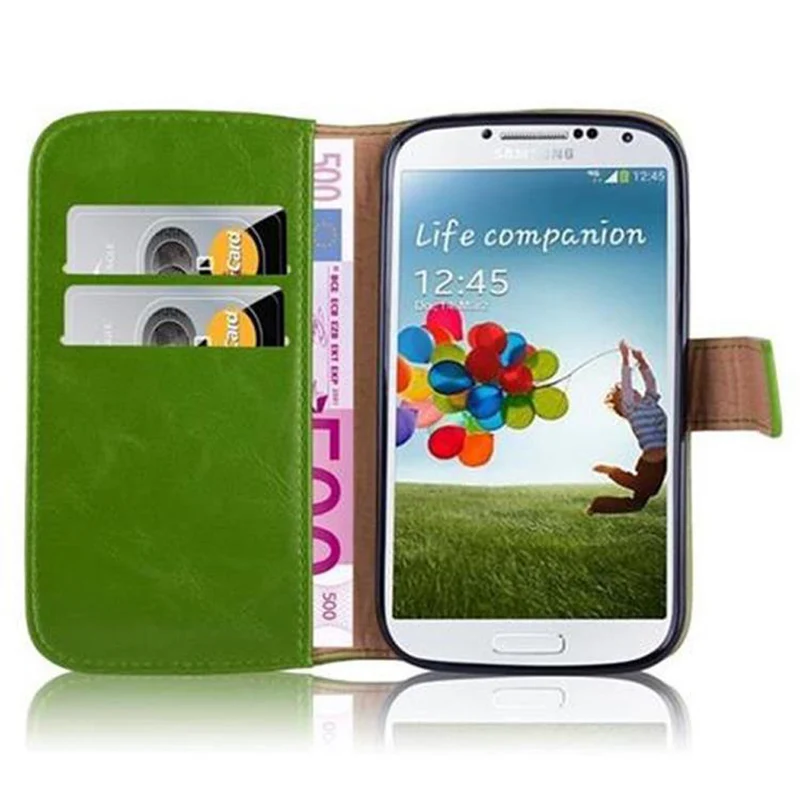 Cadorabo Hülle kompatibel mit Samsung Galaxy S4 Schutzhülle mit Magnetverschluss, Standfunktion und Kartenfach