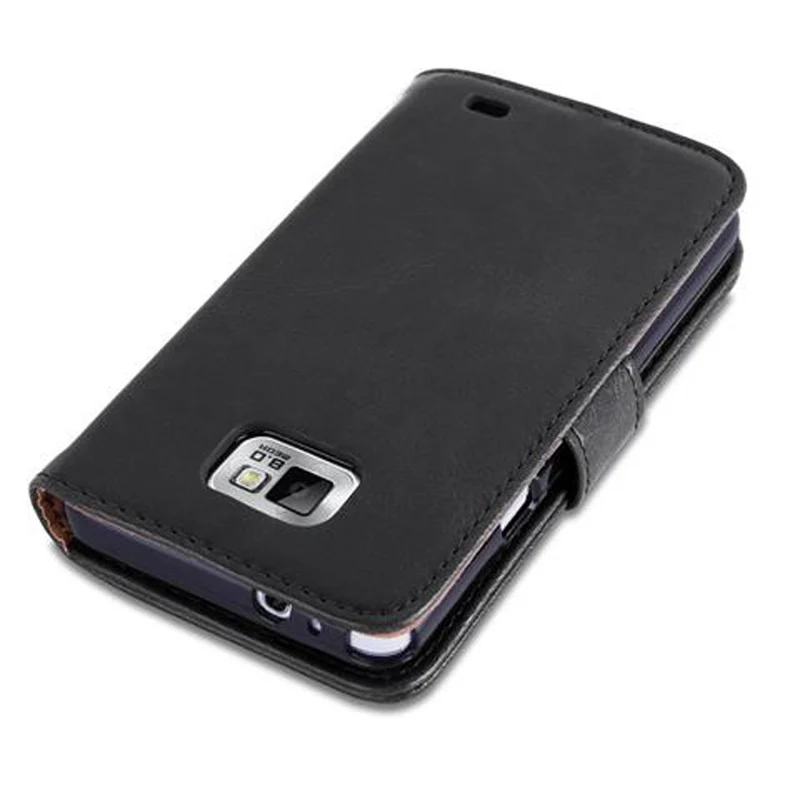 Cadorabo Hülle kompatibel mit Samsung Galaxy S2 / S2 PLUS Schutzhülle mit Magnetverschluss, Standfunktion und Kartenfach