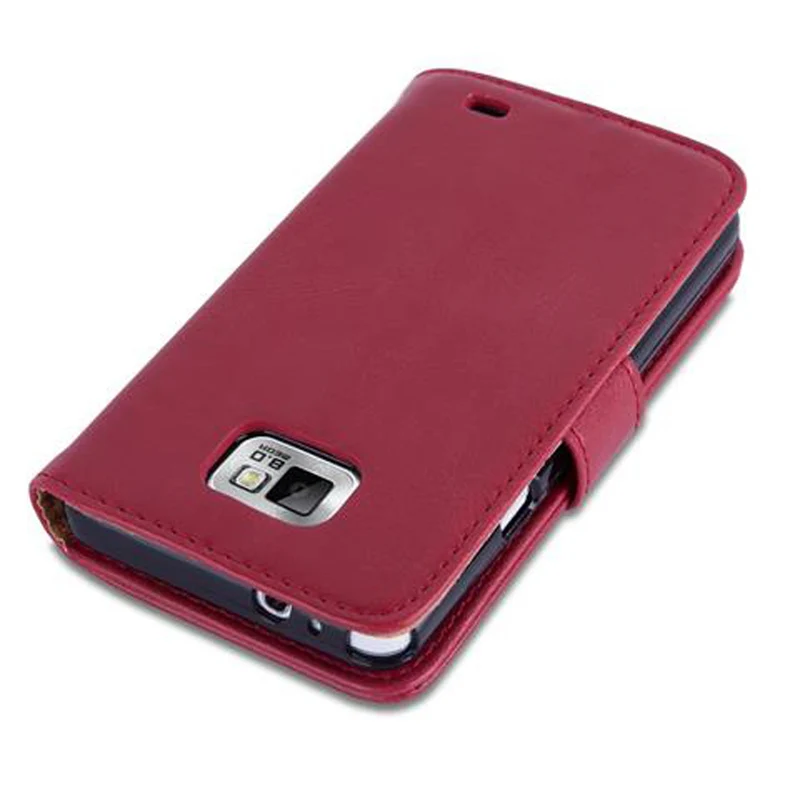 Cadorabo Hülle kompatibel mit Samsung Galaxy S2 / S2 PLUS Schutzhülle mit Magnetverschluss, Standfunktion und Kartenfach