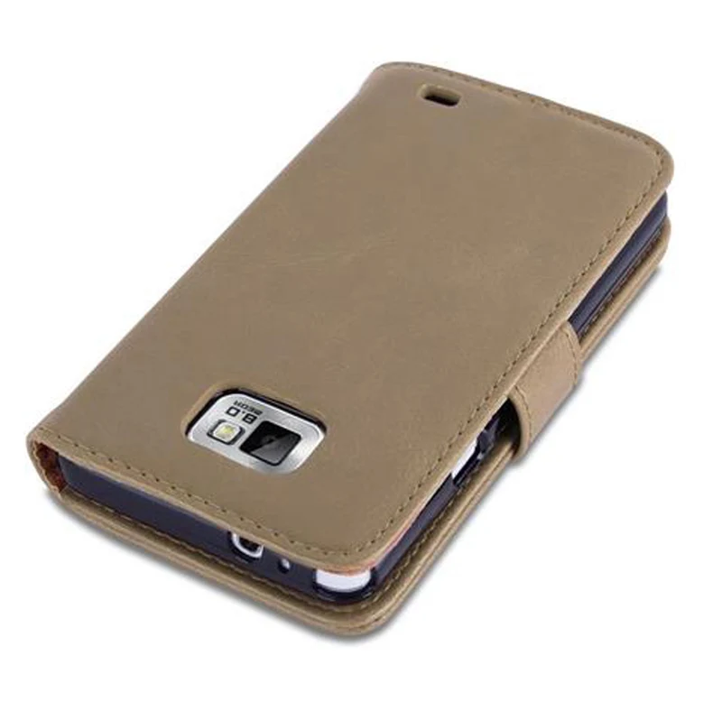 Cadorabo Hülle kompatibel mit Samsung Galaxy S2 / S2 PLUS Schutzhülle mit Magnetverschluss, Standfunktion und Kartenfach