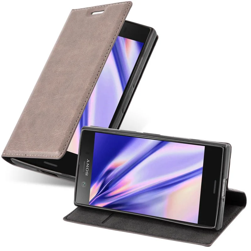 Cadorabo Hülle kompatibel mit Sony Xperia Z1 COMPACT Schutzhülle mit Magnetverschluss, Standfunktion und Kartenfach