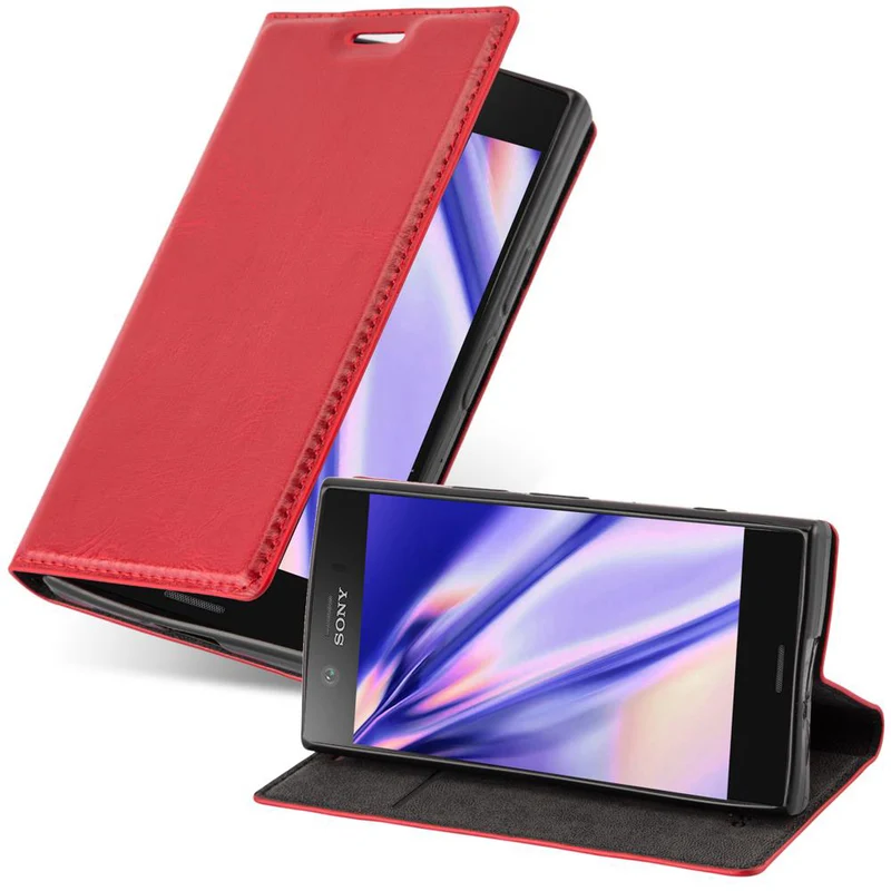 Cadorabo Hülle kompatibel mit Sony Xperia Z1 COMPACT Schutzhülle mit Magnetverschluss, Standfunktion und Kartenfach