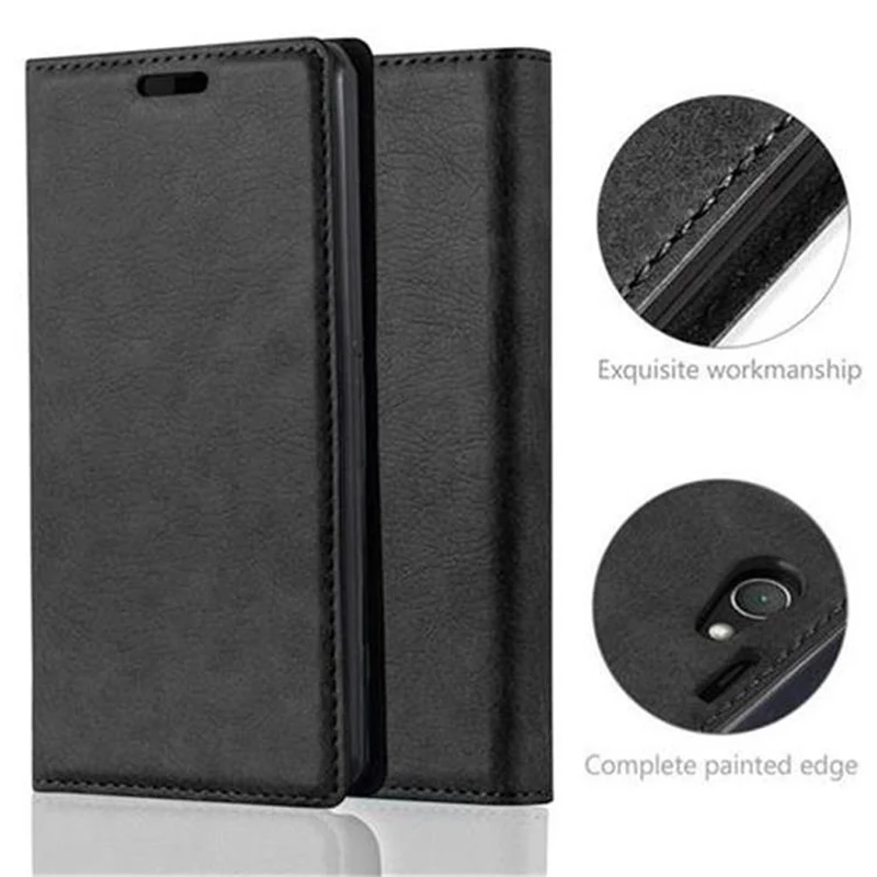 Cadorabo Hülle kompatibel mit Sony Xperia Z1 COMPACT Schutzhülle mit Magnetverschluss, Standfunktion und Kartenfach