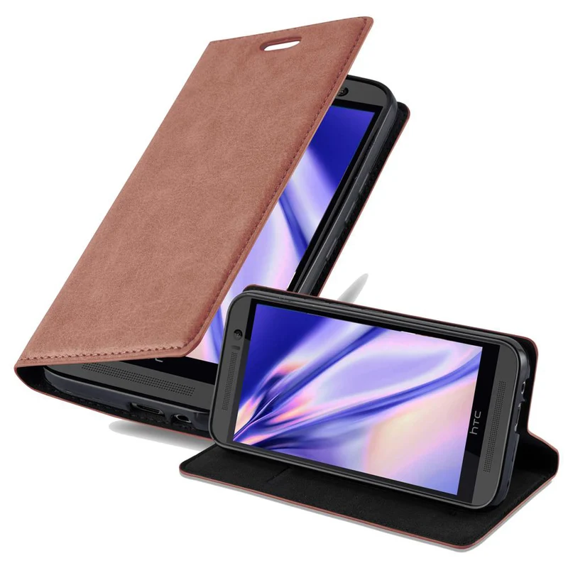 Cadorabo Hülle kompatibel mit HTC ONE M9 Schutzhülle mit Magnetverschluss, Standfunktion und Kartenfach