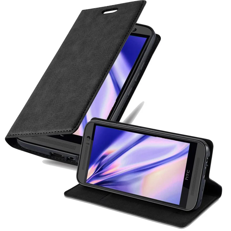 Cadorabo Hülle kompatibel mit HTC ONE M9 Schutzhülle mit Magnetverschluss, Standfunktion und Kartenfach