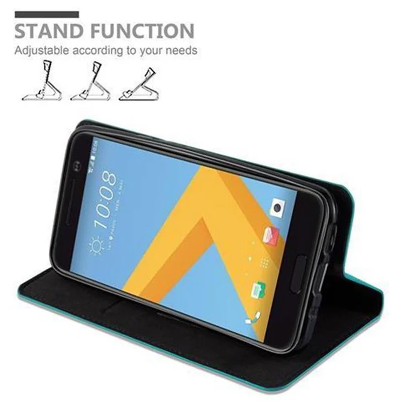 Cadorabo Hülle kompatibel mit HTC ONE M10 Schutzhülle mit Magnetverschluss, Standfunktion und Kartenfach