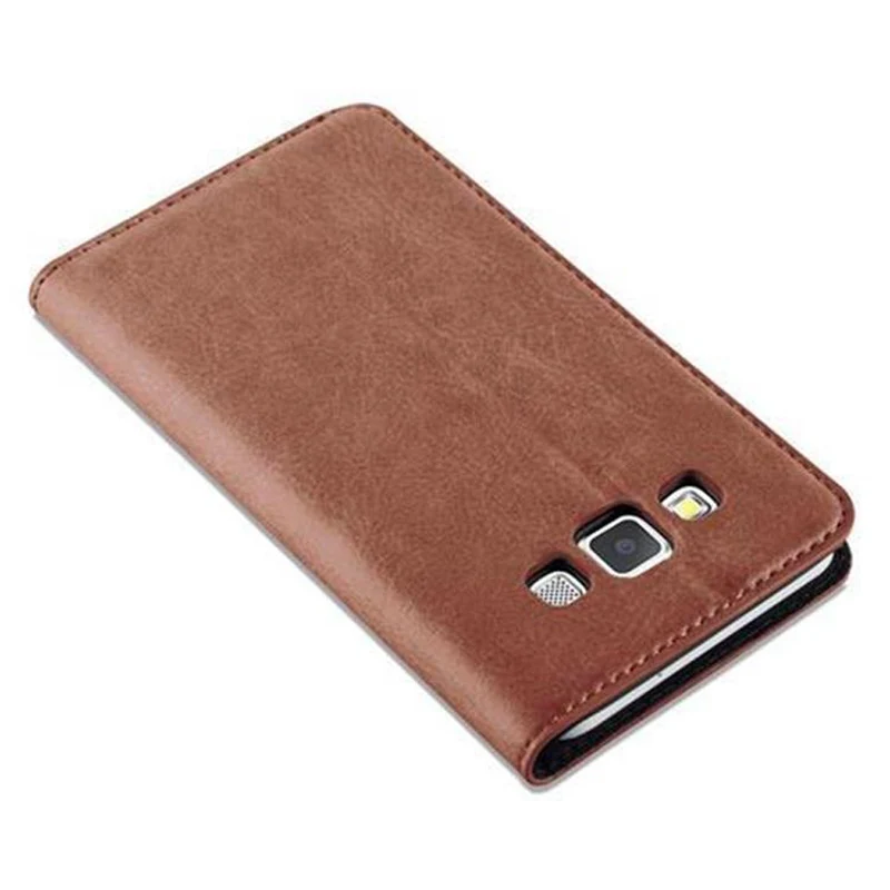 Cadorabo Hülle kompatibel mit Samsung Galaxy A3 2015 Schutzhülle mit Magnetverschluss, Standfunktion und Kartenfach