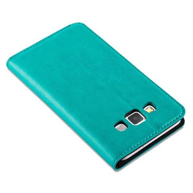 Cadorabo Hülle kompatibel mit Samsung Galaxy A3 2015 Schutzhülle mit Magnetverschluss, Standfunktion und Kartenfach