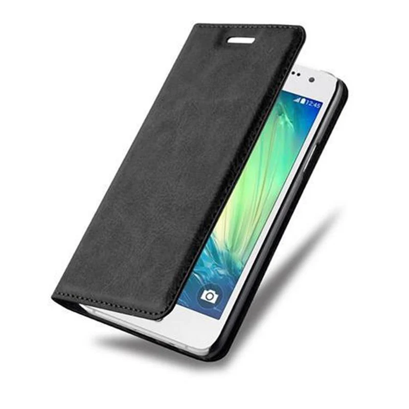 Cadorabo Hülle kompatibel mit Samsung Galaxy A3 2015 Schutzhülle mit Magnetverschluss, Standfunktion und Kartenfach