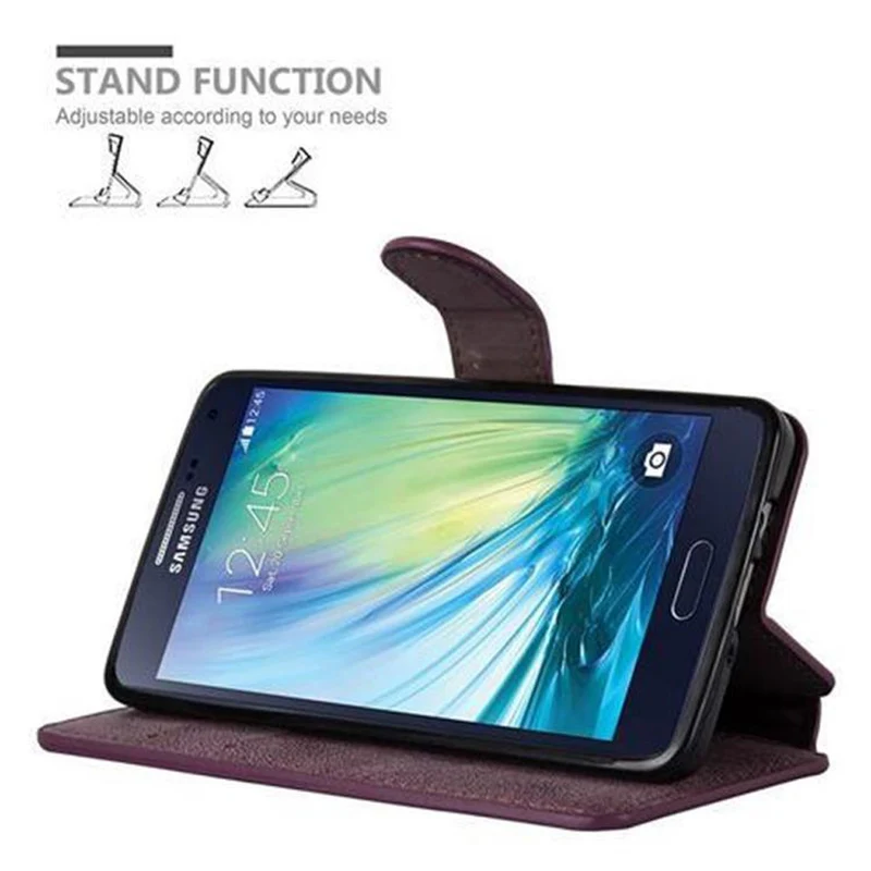 Cadorabo Hülle kompatibel mit Samsung Galaxy A5 2015 Schutzhülle mit Standfunktion und Kartenfach im Retro Design