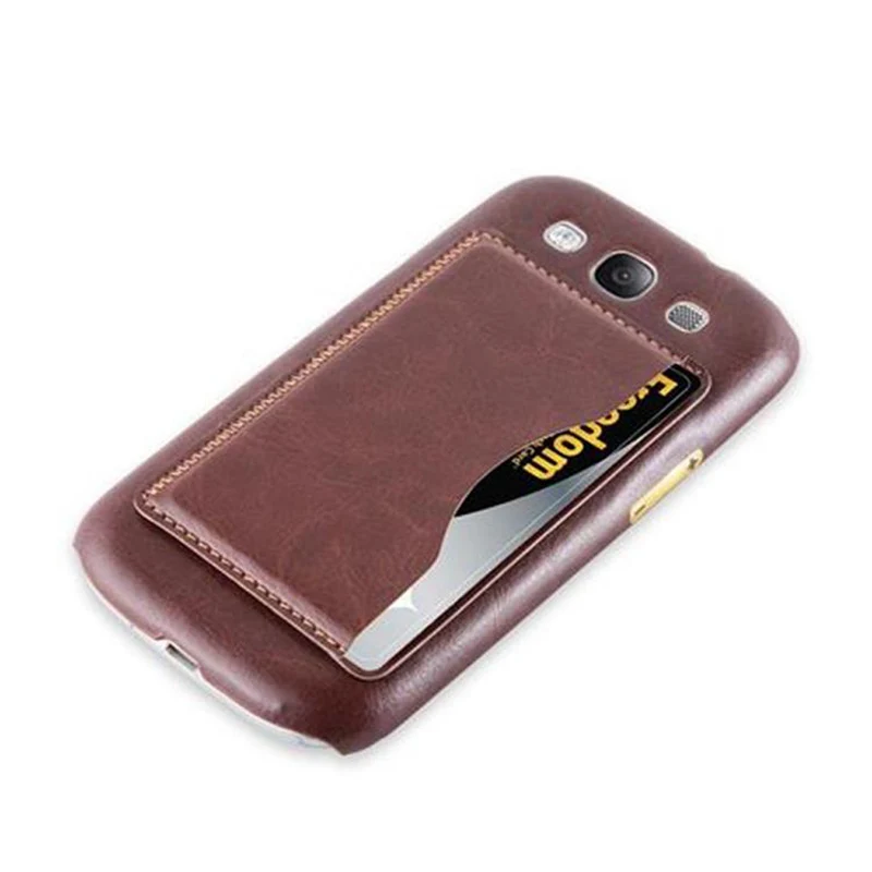 Cadorabo Hülle kompatibel mit Samsung Galaxy S3 / S3 NEO Hard Case Schutzhülle mit Kunstlederüberzug, Standfunktion und Kartenfach