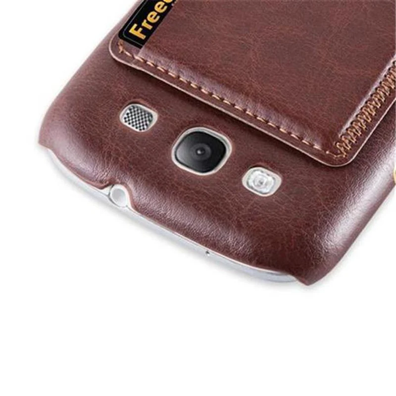 Cadorabo Hülle kompatibel mit Samsung Galaxy S3 / S3 NEO Hard Case Schutzhülle mit Kunstlederüberzug, Standfunktion und Kartenfach