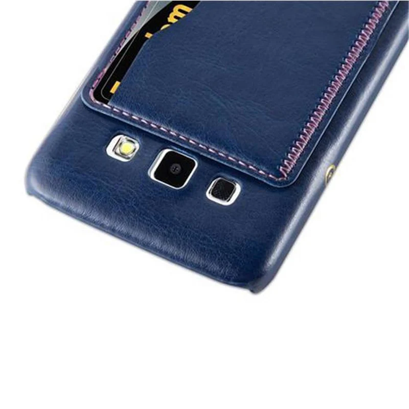 Cadorabo Hülle kompatibel mit Samsung Galaxy A3 2015 Hard Case Schutzhülle mit Kunstlederüberzug, Standfunktion und Kartenfach