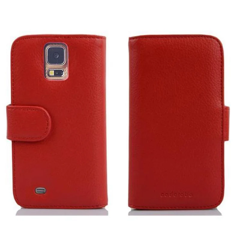 Cadorabo Hülle kompatibel mit Samsung Galaxy S5 / S5 NEO Schutzhülle mit Spiegel und Kartenfach