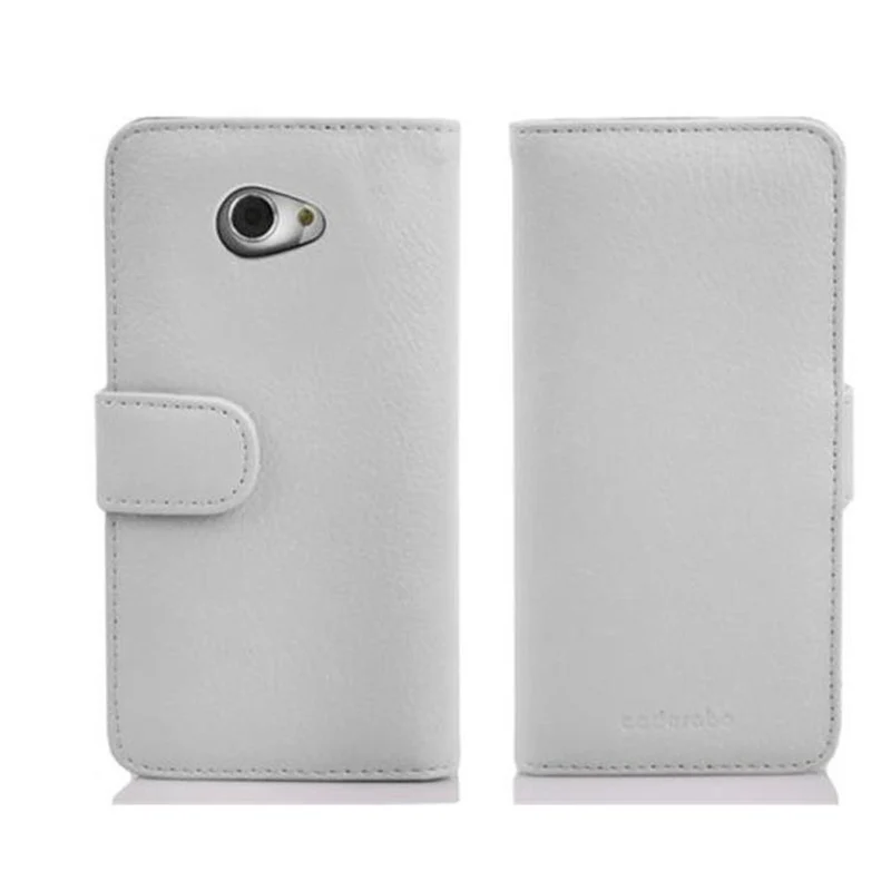 Cadorabo Hülle kompatibel mit Sony Xperia M2 / M2 AQUA Schutzhülle mit Magnetverschluss und 3 Kartenfächern