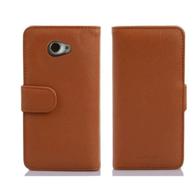 Cadorabo Hülle kompatibel mit Sony Xperia M2 / M2 AQUA Schutzhülle mit Magnetverschluss und 3 Kartenfächern