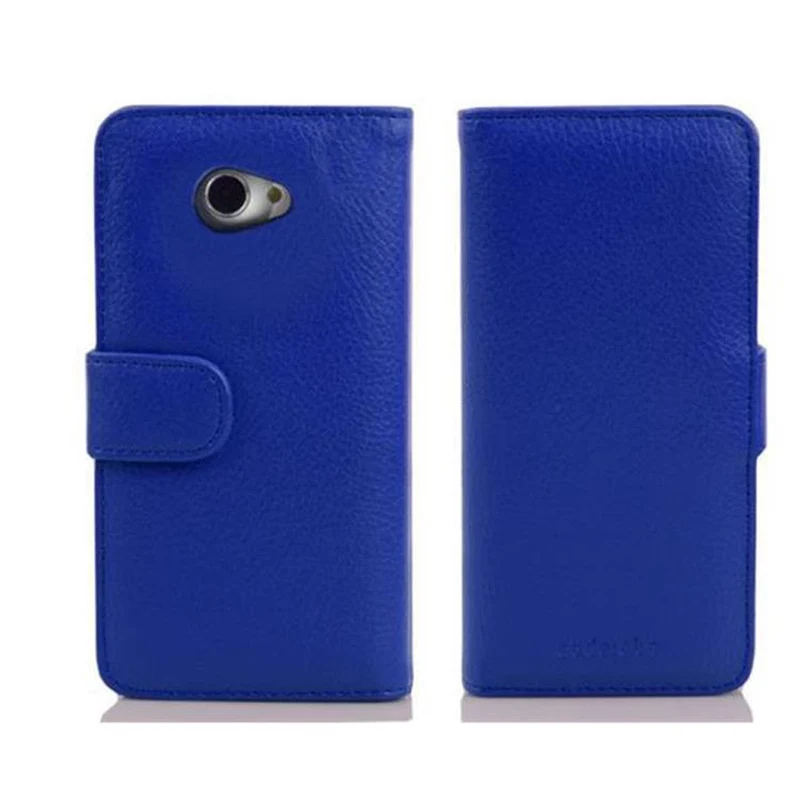 Cadorabo Hülle kompatibel mit Sony Xperia M2 / M2 AQUA Schutzhülle mit Magnetverschluss und 3 Kartenfächern