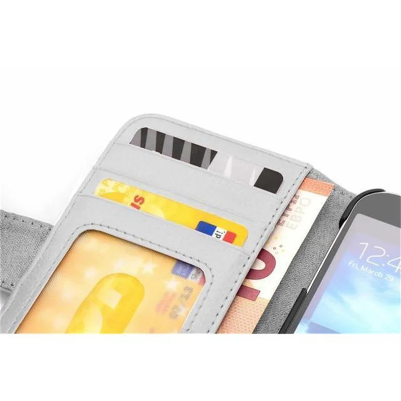 Cadorabo Hülle kompatibel mit LG L90 (1. SIM) Schutzhülle mit Magnetverschluss und 3 Kartenfächern