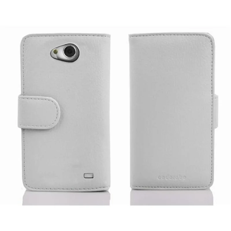 Cadorabo Hülle kompatibel mit LG L70 (1. SIM) Schutzhülle mit Magnetverschluss und 3 Kartenfächern