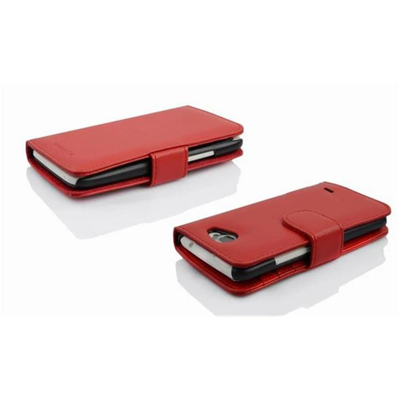 Cadorabo Hülle kompatibel mit LG L70 (1. SIM) Schutzhülle mit Magnetverschluss und 3 Kartenfächern