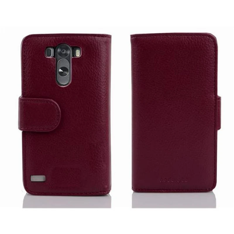 Cadorabo Hülle kompatibel mit LG G3 Schutzhülle mit Magnetverschluss und 3 Kartenfächern