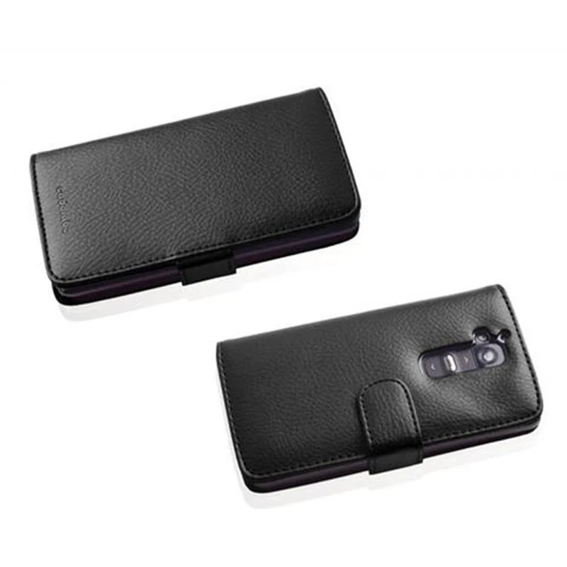 Cadorabo Hülle kompatibel mit LG G2 Schutzhülle mit Magnetverschluss und 3 Kartenfächern