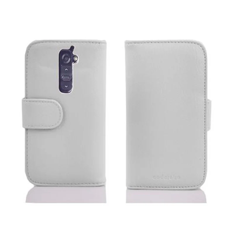 Cadorabo Hülle kompatibel mit LG G2 Schutzhülle mit Magnetverschluss und 3 Kartenfächern