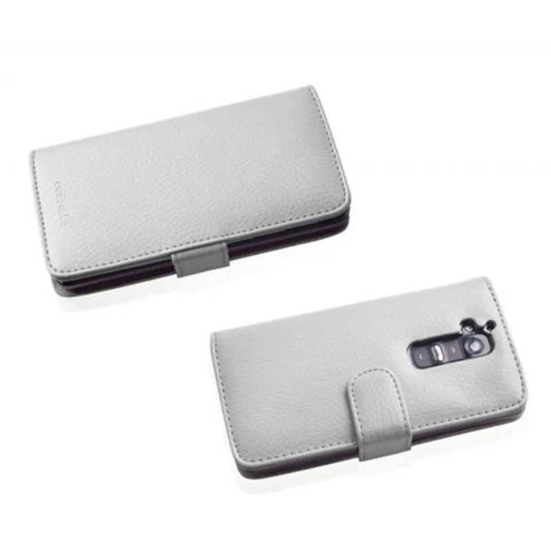Cadorabo Hülle kompatibel mit LG G2 Schutzhülle mit Magnetverschluss und 3 Kartenfächern