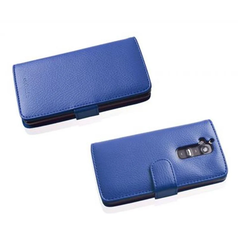 Cadorabo Hülle kompatibel mit LG G2 Schutzhülle mit Magnetverschluss und 3 Kartenfächern