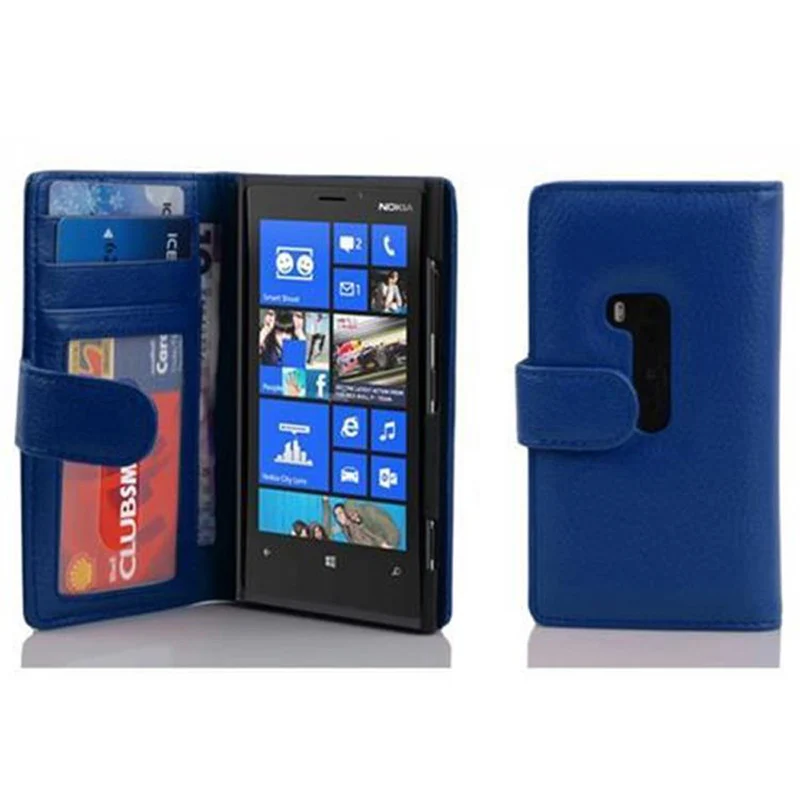 Cadorabo Hülle kompatibel mit Nokia Lumia 920 Schutzhülle mit Magnetverschluss und 3 Kartenfächern