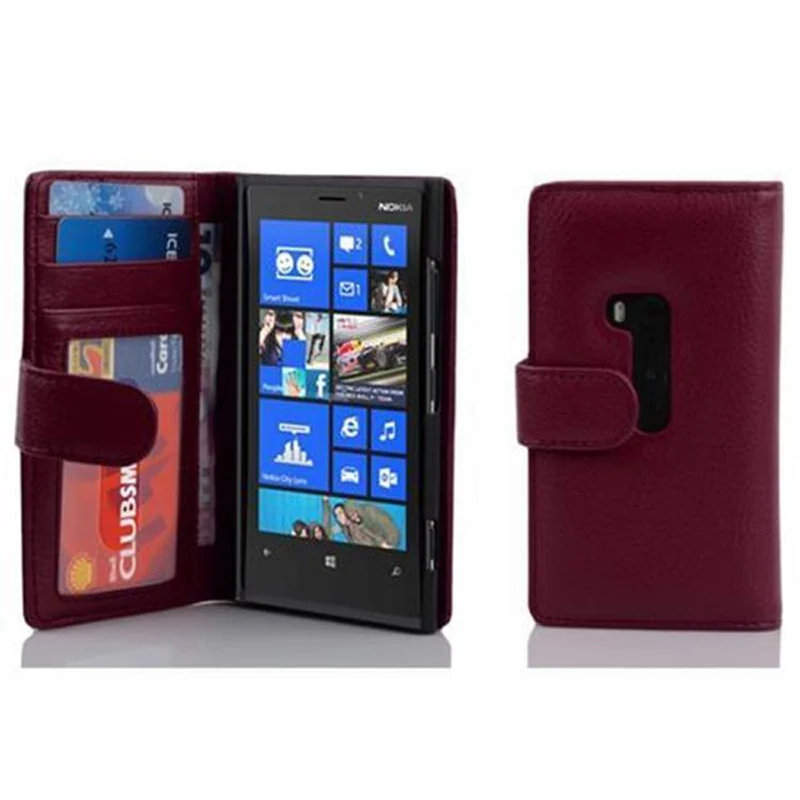 Cadorabo Hülle kompatibel mit Nokia Lumia 920 Schutzhülle mit Magnetverschluss und 3 Kartenfächern
