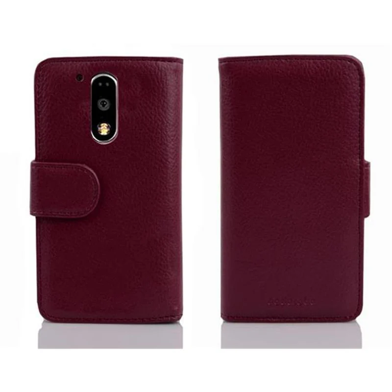Cadorabo Hülle kompatibel mit Motorola MOTO G4 / G4 PLUS Schutzhülle mit Magnetverschluss und 3 Kartenfächern