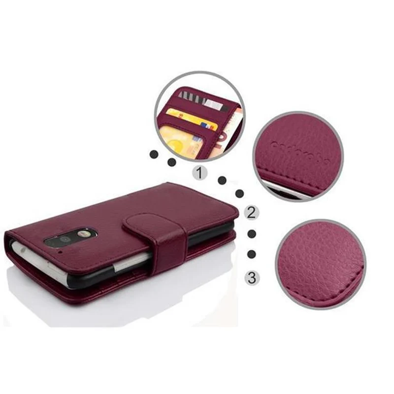 Cadorabo Hülle kompatibel mit Motorola MOTO G4 / G4 PLUS Schutzhülle mit Magnetverschluss und 3 Kartenfächern