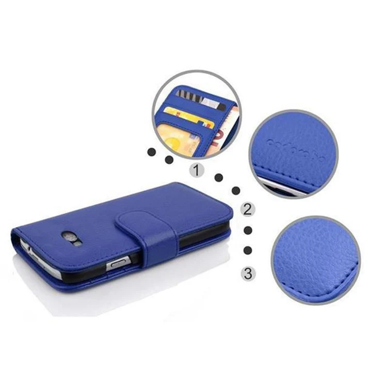 Cadorabo Hülle kompatibel mit HTC ONE M8 MINI Schutzhülle mit Magnetverschluss und 3 Kartenfächern