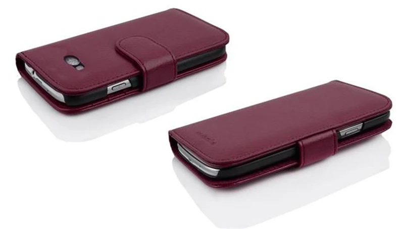 Cadorabo Hülle kompatibel mit HTC ONE M8 MINI Schutzhülle mit Magnetverschluss und 3 Kartenfächern