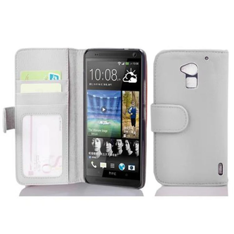 Cadorabo Hülle kompatibel mit HTC ONE MAX T6 Schutzhülle mit Magnetverschluss und 3 Kartenfächern